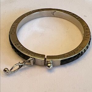 Chanel black tennis bracelet